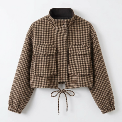 Gingham Cropped Jacket