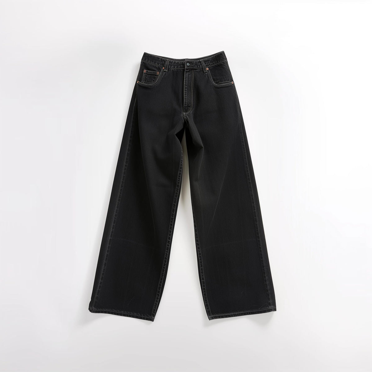 Wide-Leg Denim Trousers